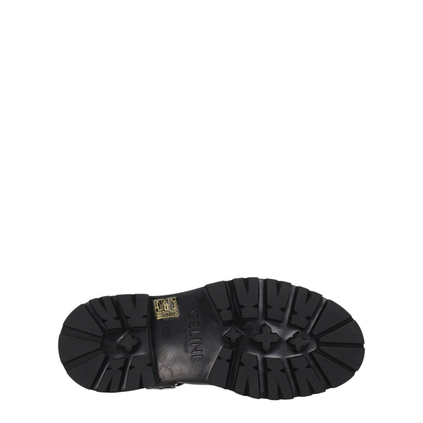 Celine Gold Leather Ankle Boots