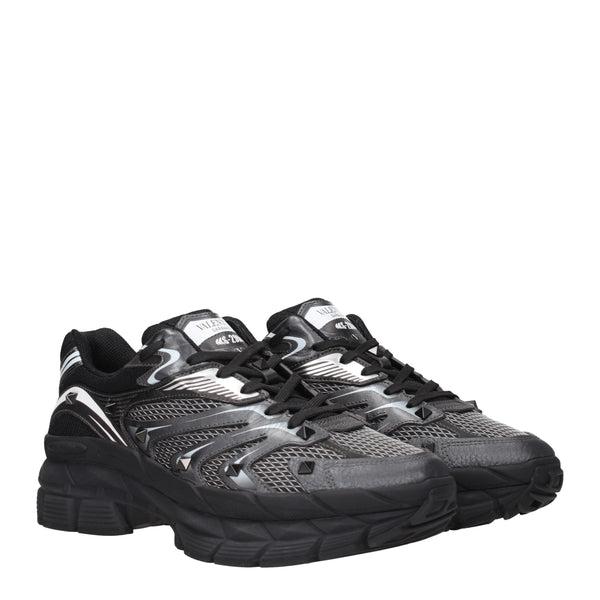 Valentino Garavani Black Fabric Athletic Sneakers