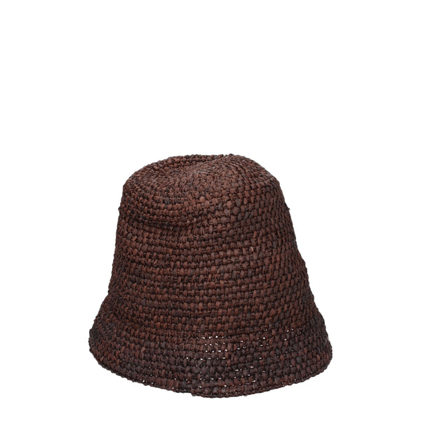 Jacquemus Brown Raffia Bucket Hats
