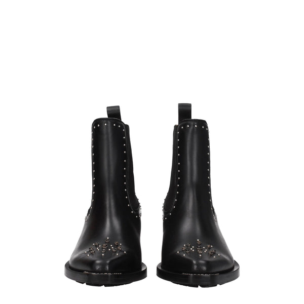 Chloé Black Leather Ankle Boots