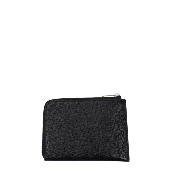 Palm Angels Black Leather Cardholders