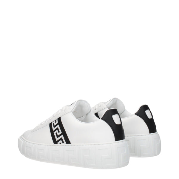 Versace White Leather Low Tops