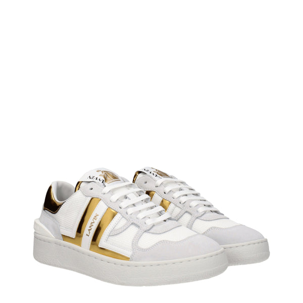 Lanvin White Fabric Low Tops