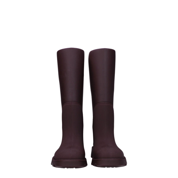 Burberry Red Cotton Rain Boots