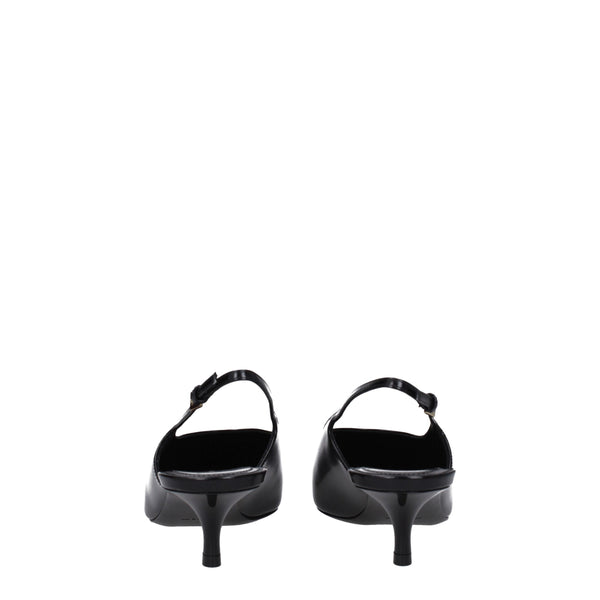 Givenchy Black Leather Mid Heel Pumps