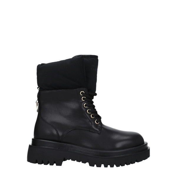 Versace Jeans Black Polyethylene Ankle Boots