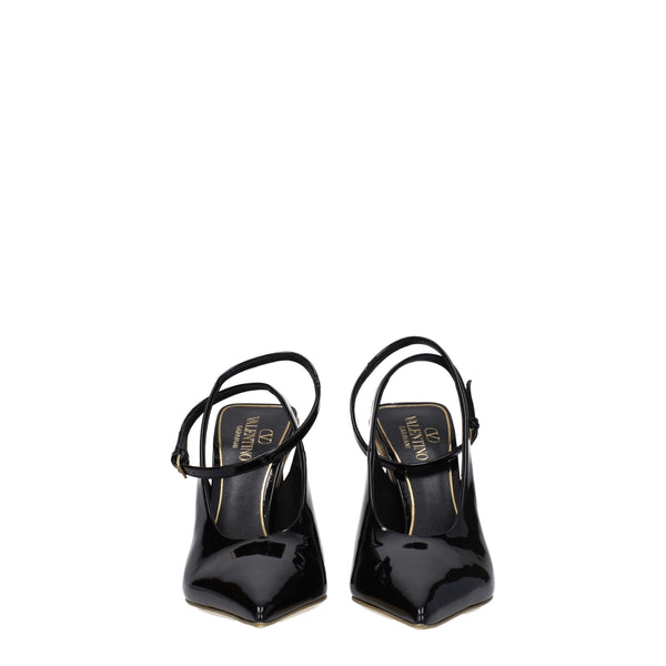 Valentino Garavani Black Leather Sandals