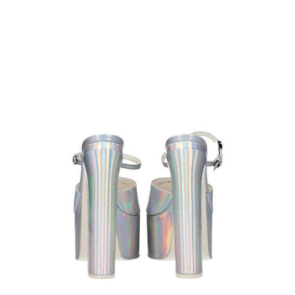 Valentino Garavani Gray Leather Platforms