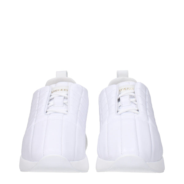 Burberry White Leather Sneakers
