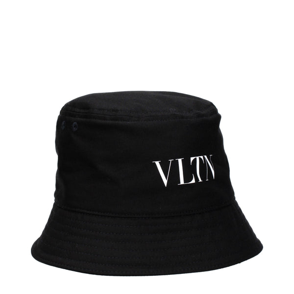 Valentino Garavani Black Cotton Bucket Hats