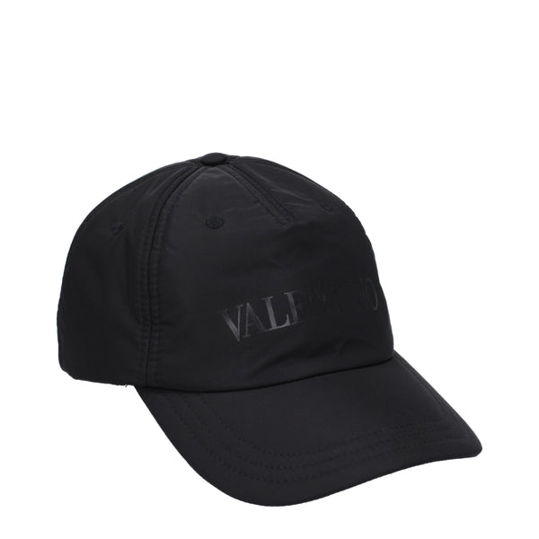 Valentino Garavani Black Polyamide Caps (Baseball Hat)