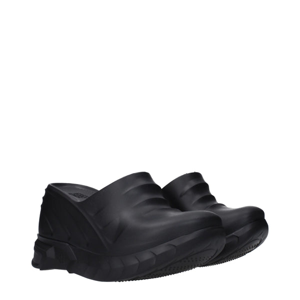 Givenchy Black Cotton Slippers Sandals