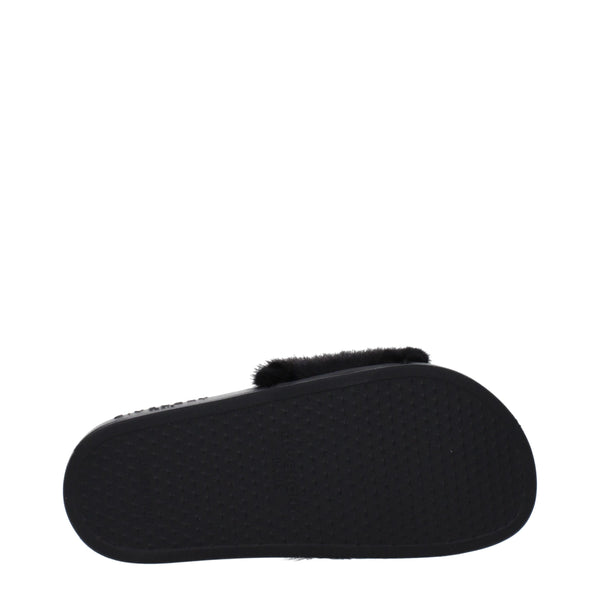 Givenchy Black Cotton Slippers Sandals