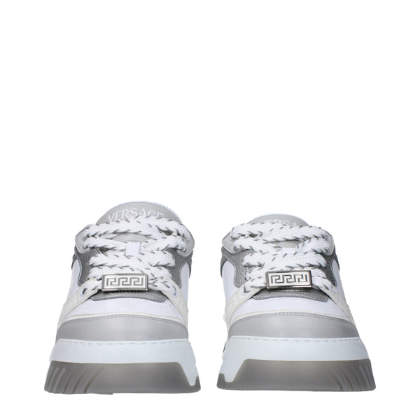 Versace White Leather Chunky Sneakers