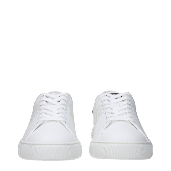 Versace White Leather Low Tops