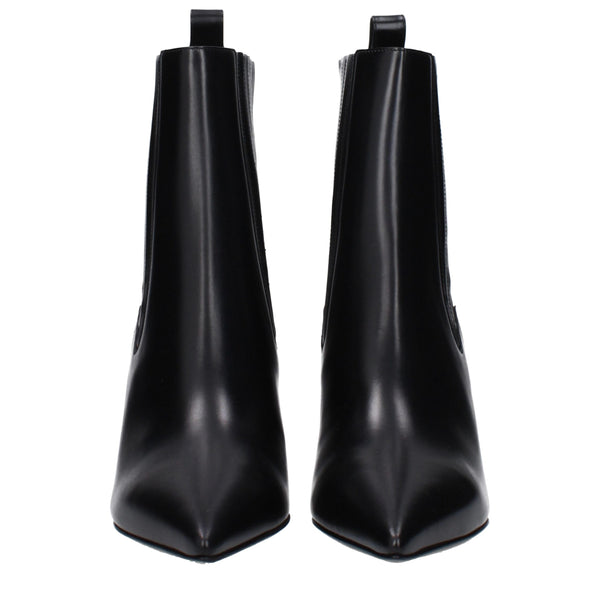 Valentino Garavani Black Leather Ankle Boots