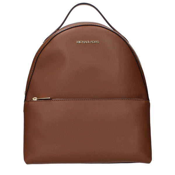 Michael Kors Brown Leather Backpacks