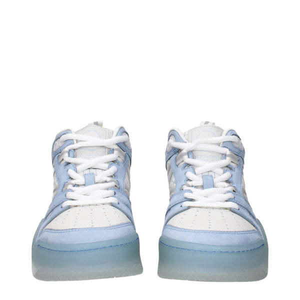 Moncler White Leather High Tops