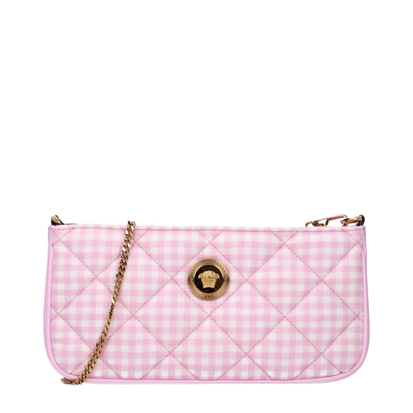 Versace Pink Fabric Shoulder Bags
