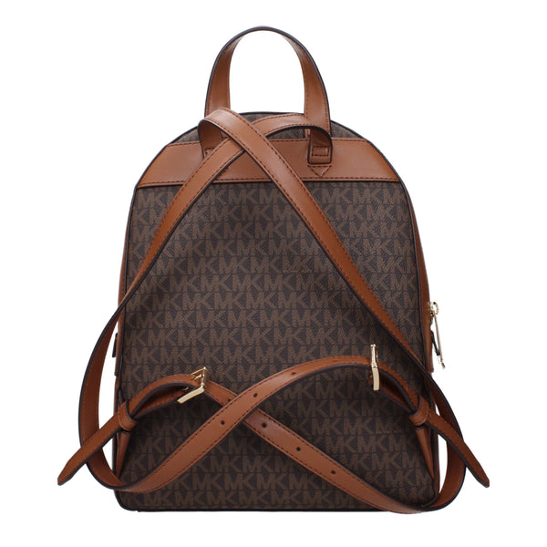 Michael Kors Brown Fabric Backpacks