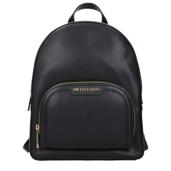 Michael Kors Black Leather Backpacks