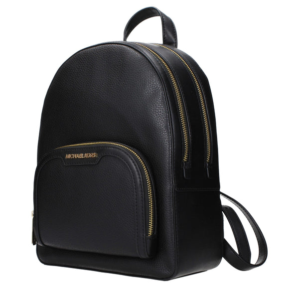 Michael Kors Black Leather Backpacks