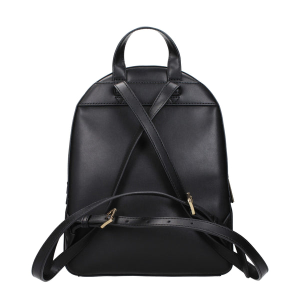 Michael Kors Black Leather Backpacks