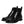 Dolce & Gabbana Black Leather Lace Up Mid Calf Boots Shoes