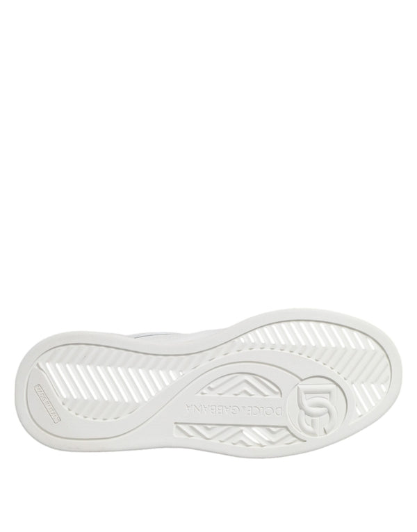 Dolce & Gabbana White Miami Leather Low Top Sneakers Shoes