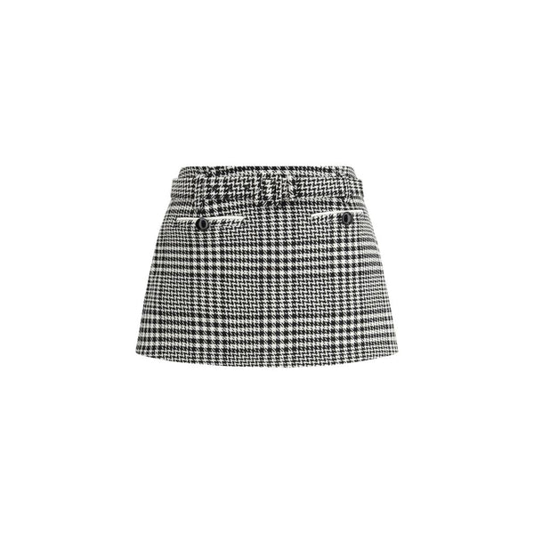 Self-Portrait Houndstooth wool Pants-skirt