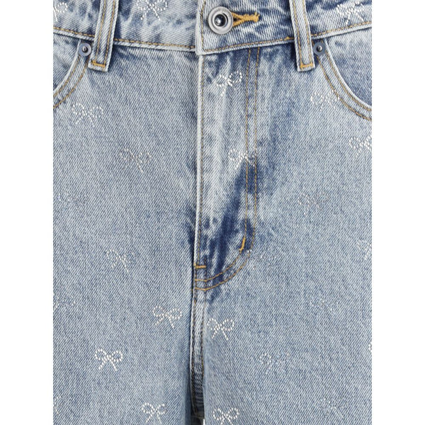 Self-Portrait Bow Diamond Jeans