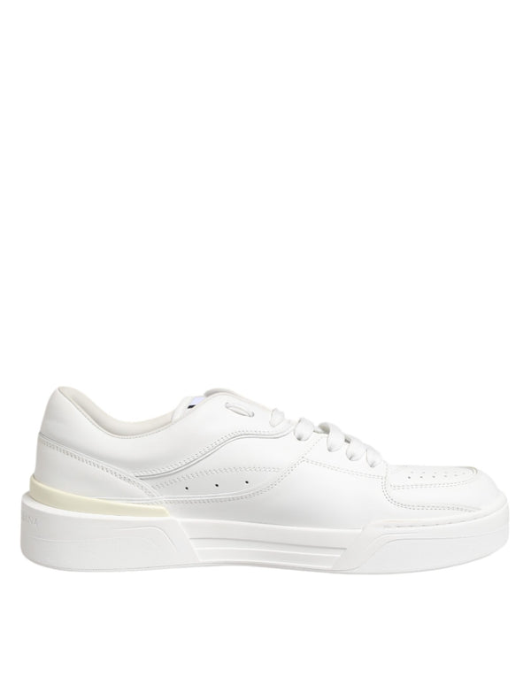 Dolce & Gabbana White Miami Leather Low Top Sneakers Shoes