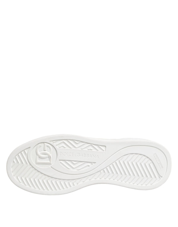 Dolce & Gabbana White Miami Leather Low Top Sneakers Shoes