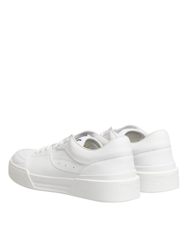 Dolce & Gabbana White Miami Leather Low Top Sneakers Shoes