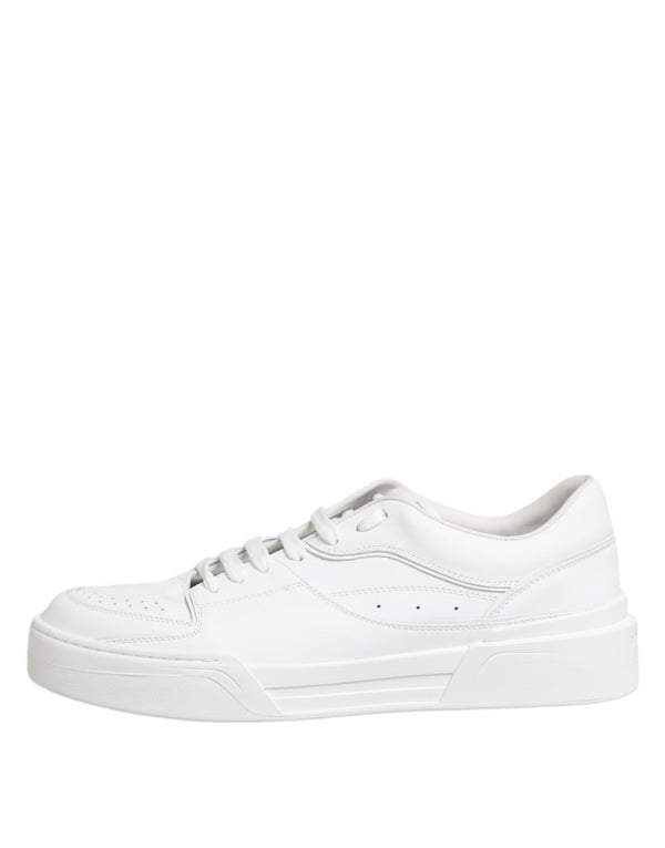 Dolce & Gabbana White Miami Leather Low Top Sneakers Shoes