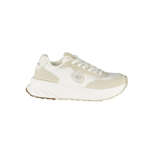 Blauer White Polyester Women Sneaker