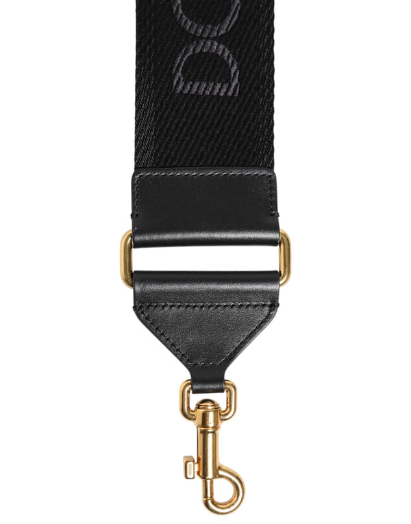 Dolce & Gabbana Black Solid Viscose Bag Shoulder Strap