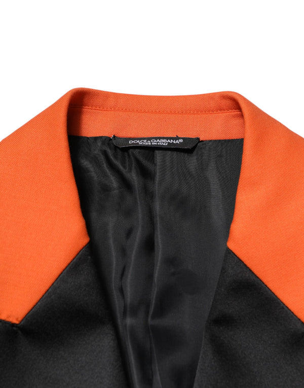 Dolce & Gabbana Orange SICILIA Double Breasted Coat Blazer