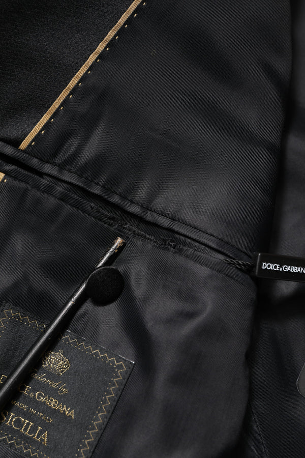 Dolce & Gabbana Orange SICILIA Double Breasted Coat Blazer