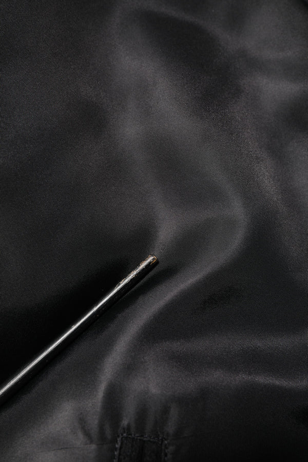 Dolce & Gabbana Black Polyester Logo Plaque Bomber Jacket