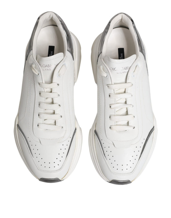 Dolce & Gabbana White Daymaster Leather Low Top Sneakers Shoes