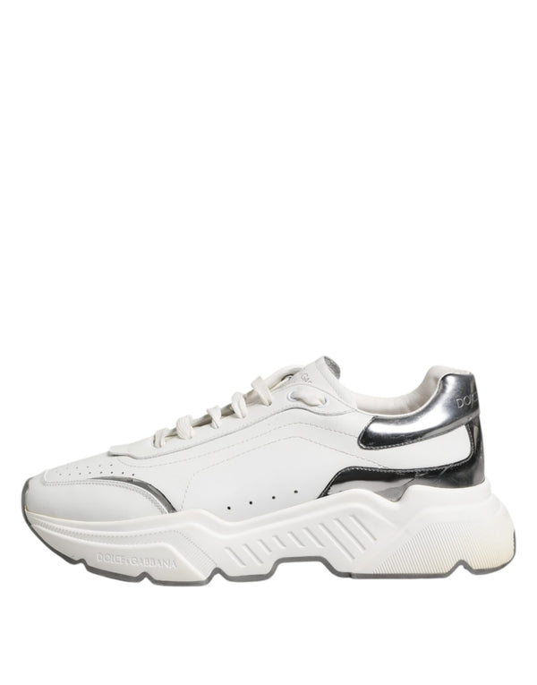 Dolce & Gabbana White Daymaster Leather Low Top Sneakers Shoes
