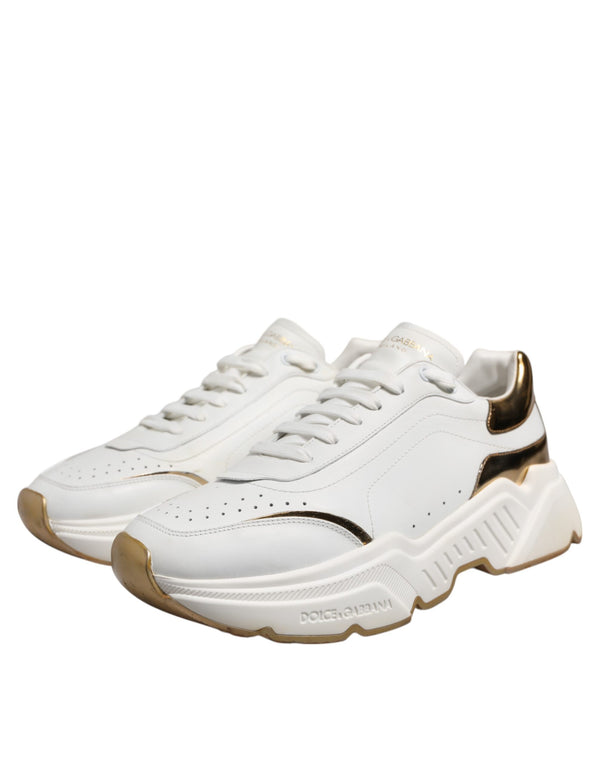 Dolce & Gabbana White Daymaster Leather Low Top Sneakers Shoes