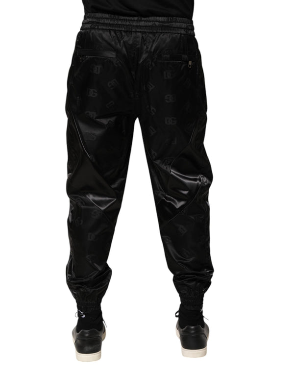 Dolce & Gabbana Black Logo DG Print Men Jogger Sweatpants Pants