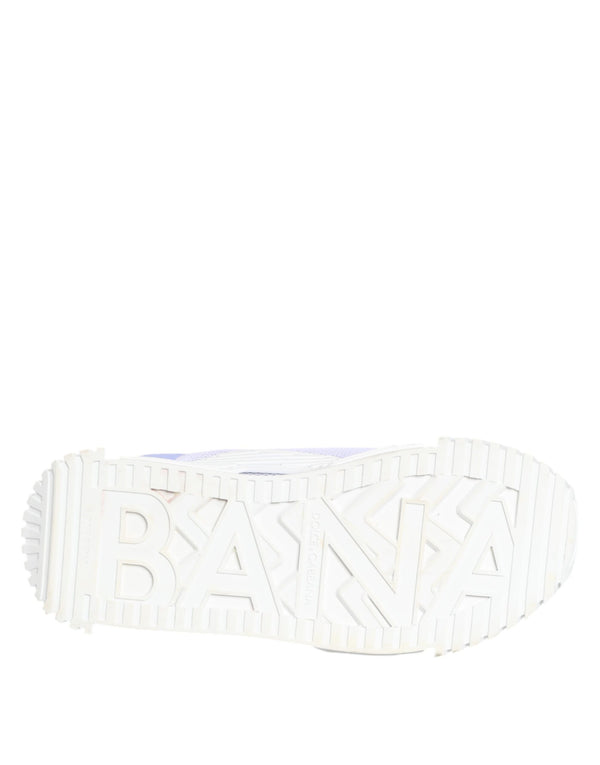 Dolce & Gabbana Purple White NS1 Lace Up Low Top Sneakers Shoes