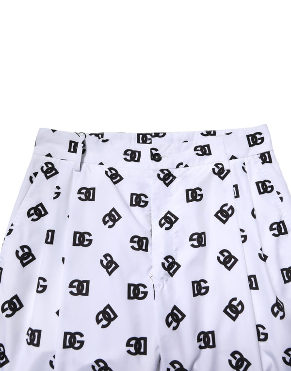 Dolce & Gabbana White Logo Cotton Skinny Denim Trouser Pants