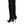 Dolce & Gabbana Black Leather Ribbed Knit Knee Boots Shoes