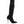 Dolce & Gabbana Black Leather Ribbed Knit Knee Boots Shoes