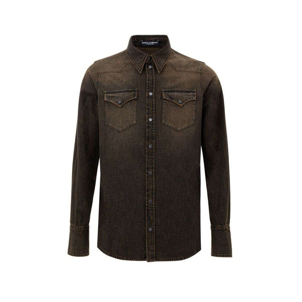 Dolce & Gabbana Brown Cotton Denim