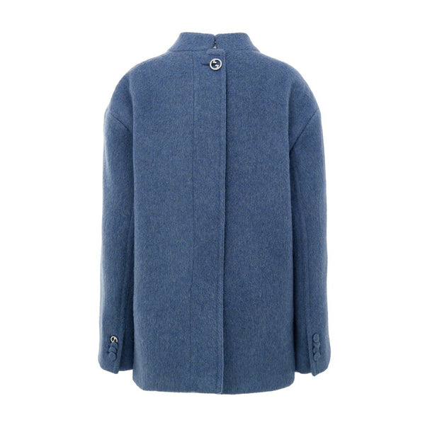 Gucci Light Blue Wool Jackets & Coat